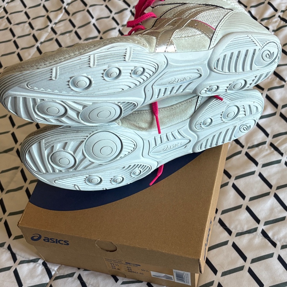 ASICS matflex 7 wrestling shoes cool grey/silver/pink - Picture 5 of 7